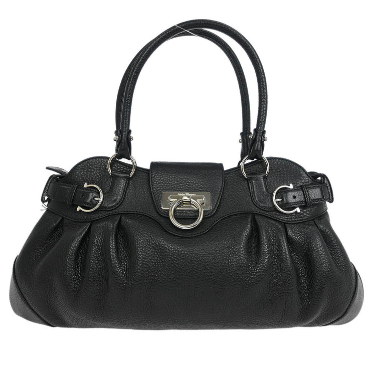 Salvatore Ferragamo Black Gancini Handbag AB-21 5370 115896