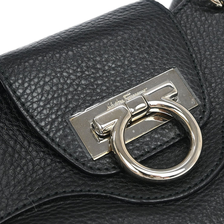 Salvatore Ferragamo Black Gancini Handbag AB-21 5370 115896
