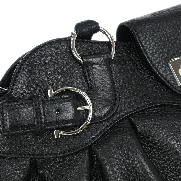 Salvatore Ferragamo Black Gancini Handbag AB-21 5370 115896