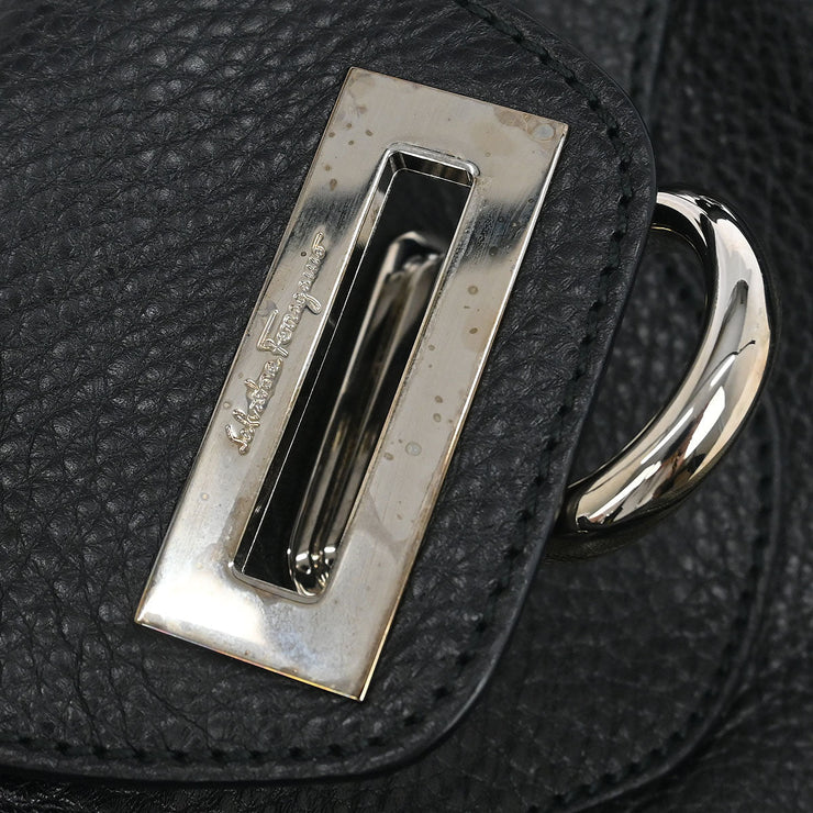 Salvatore Ferragamo Black Gancini Handbag AB-21 5370 115896