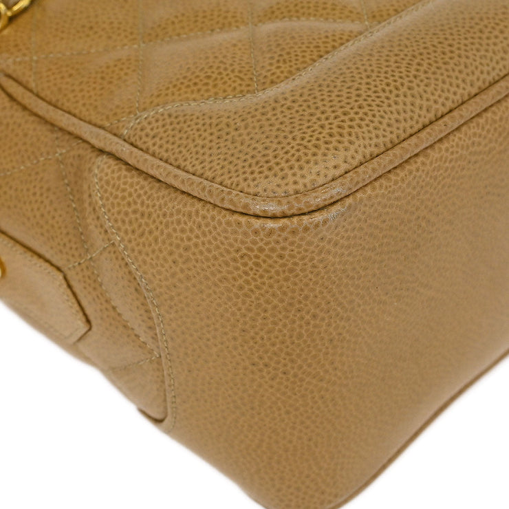 Chanel Beige Calfskin Shoulder Bag 115902