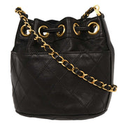 Chanel Black Lambskin Bicolore Bucket Shoulder Bag 115904