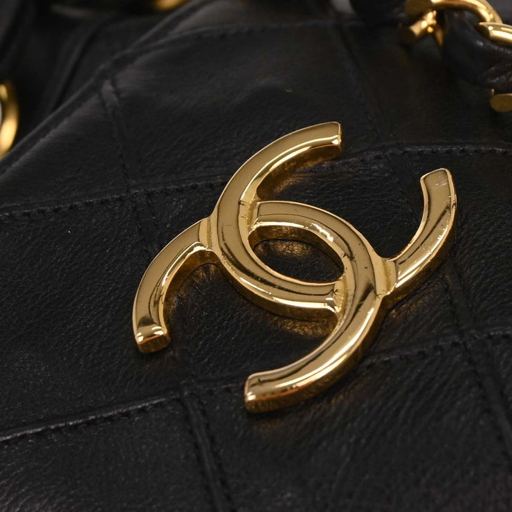 Chanel Black Lambskin Bicolore Bucket Shoulder Bag 115904