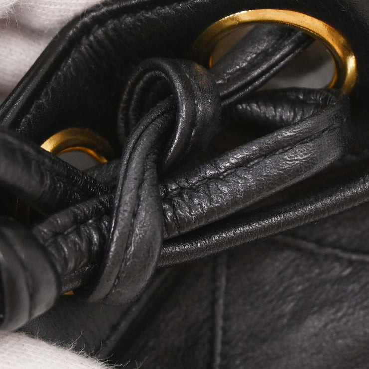 Chanel Black Lambskin Bicolore Bucket Shoulder Bag 115904