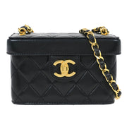 Chanel Black Lambskin Vanity Shoulder Bag 115906