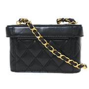 Chanel Black Lambskin Vanity Shoulder Bag 115906