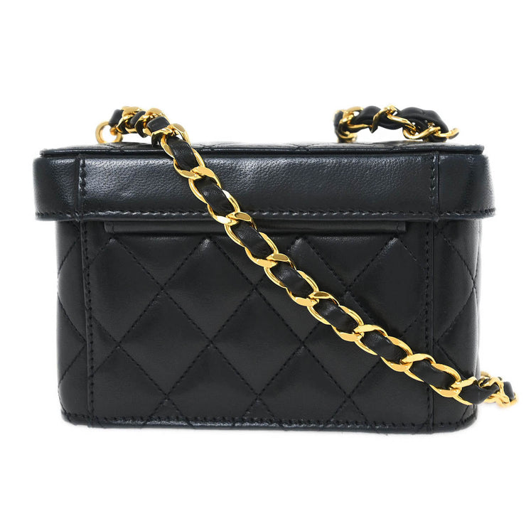 Chanel Black Lambskin Vanity Shoulder Bag 115906