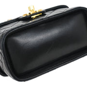 Chanel Black Lambskin Vanity Shoulder Bag 115906