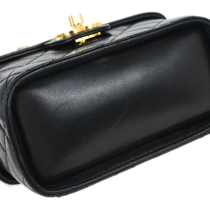 Chanel Black Lambskin Vanity Shoulder Bag 115906