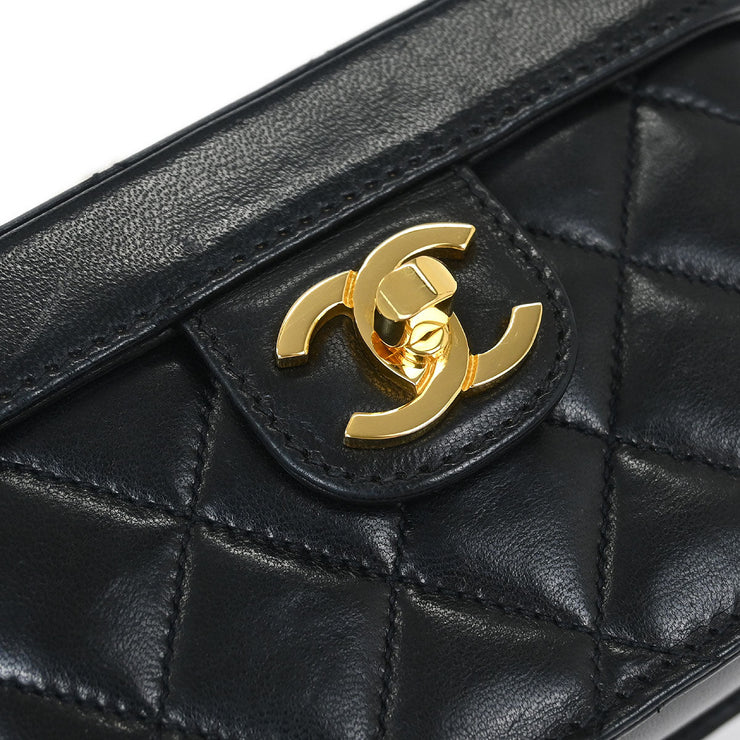 Chanel Black Lambskin Vanity Shoulder Bag 115906