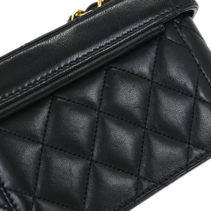 Chanel Black Lambskin Vanity Shoulder Bag 115906