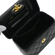 Chanel Black Lambskin Vanity Shoulder Bag 115906