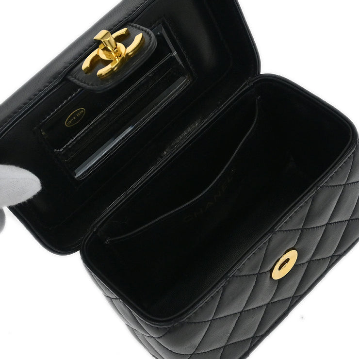 Chanel Black Lambskin Vanity Shoulder Bag 115906