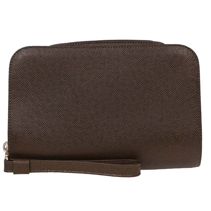 Louis Vuitton Brown Taiga Baikal Clutch Handbag M30188 VI0094 115913