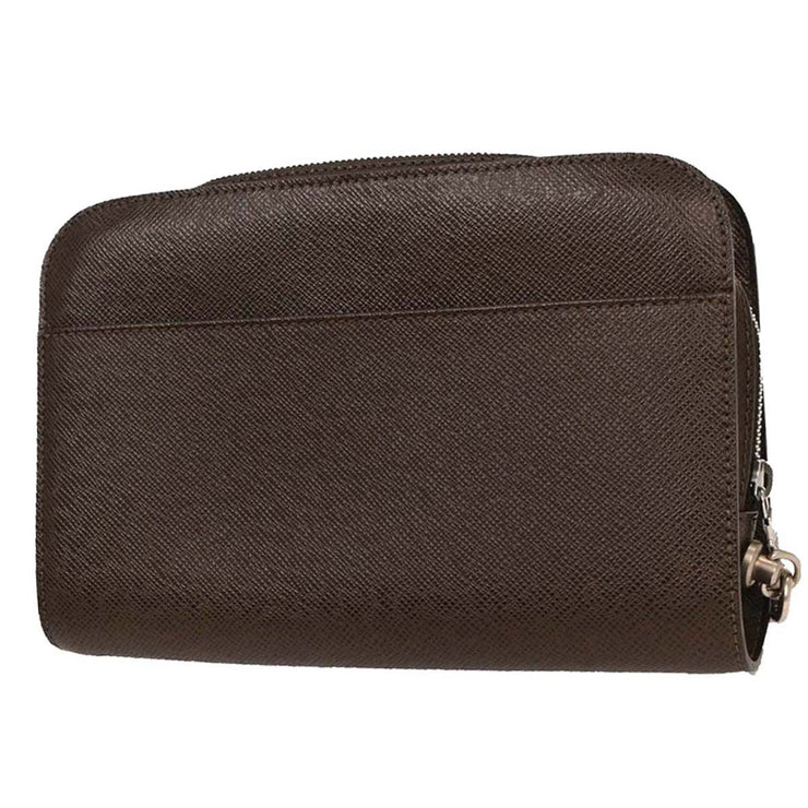 Louis Vuitton Brown Taiga Baikal Clutch Handbag M30188 VI0094 115913