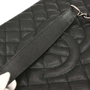 Chanel Black Calfskin Grand Shopping Tote GST Chain Handbag 115923