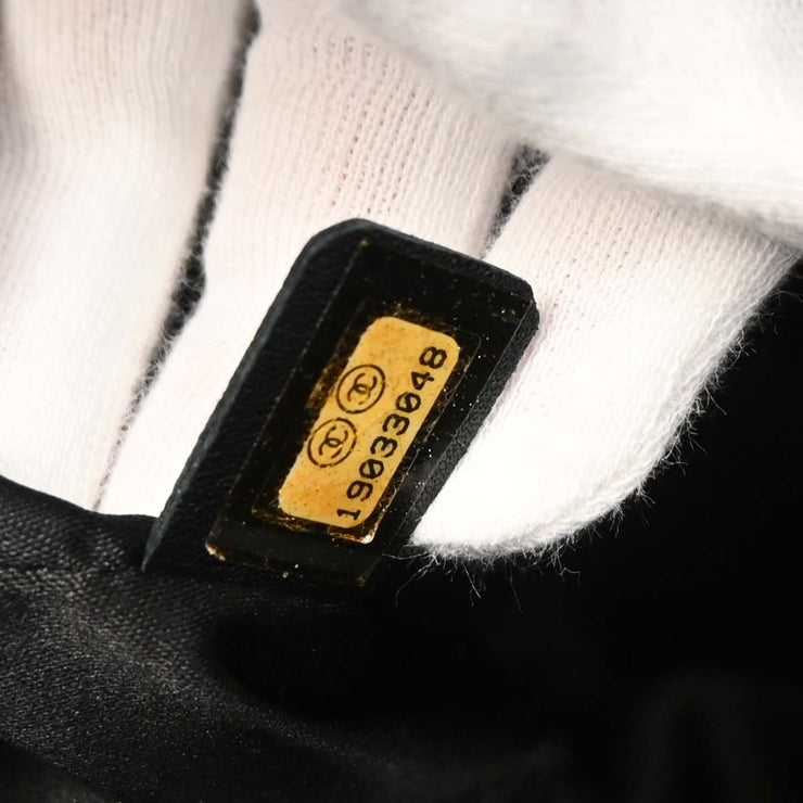 Chanel Black Calfskin Grand Shopping Tote GST Chain Handbag 115923