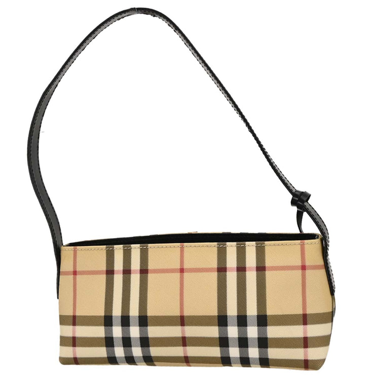 Burberry Beige Black PVC Burberry Check Handbag T-02-2 115928
