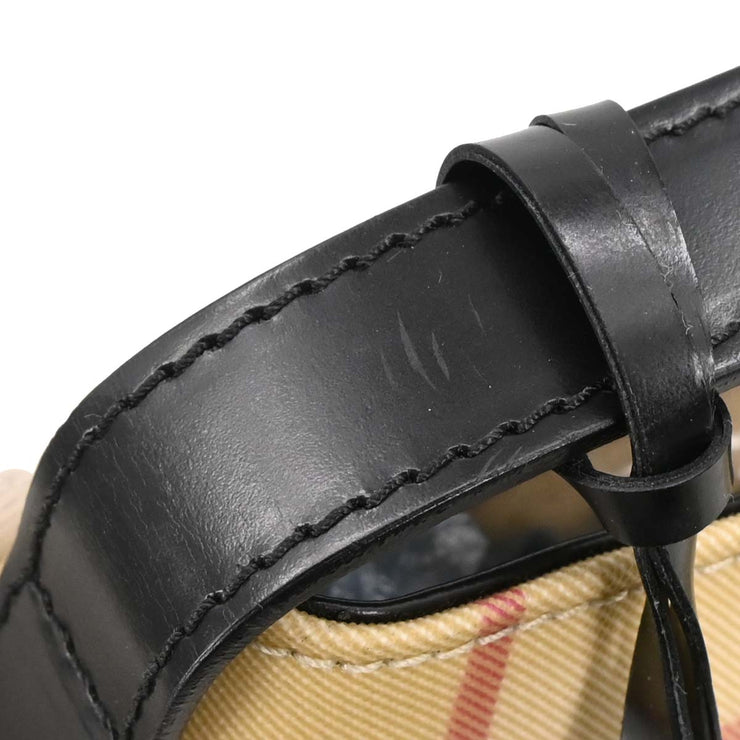 Burberry Beige Black PVC Burberry Check Handbag T-02-2 115928