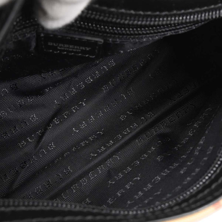 Burberry Beige Black PVC Burberry Check Handbag T-02-2 115928