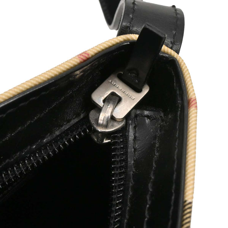 Burberry Beige Black PVC Burberry Check Handbag T-02-2 115928
