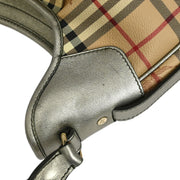 Burberry Beige Gold House Check Handbag 115930