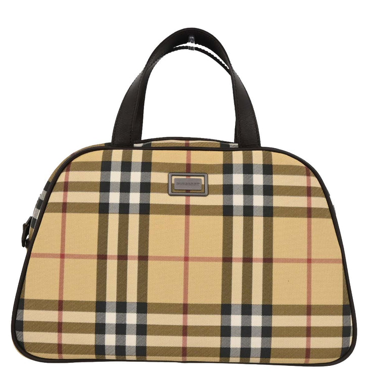 Burberry Beige PVC Burberry Check Handbag 115931