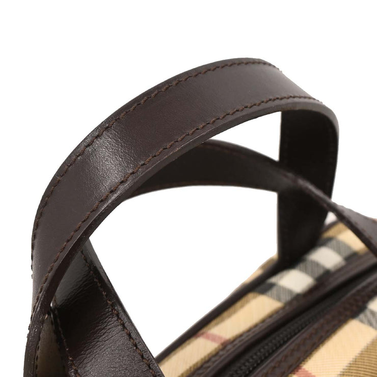 Burberry Beige PVC Burberry Check Handbag 115931