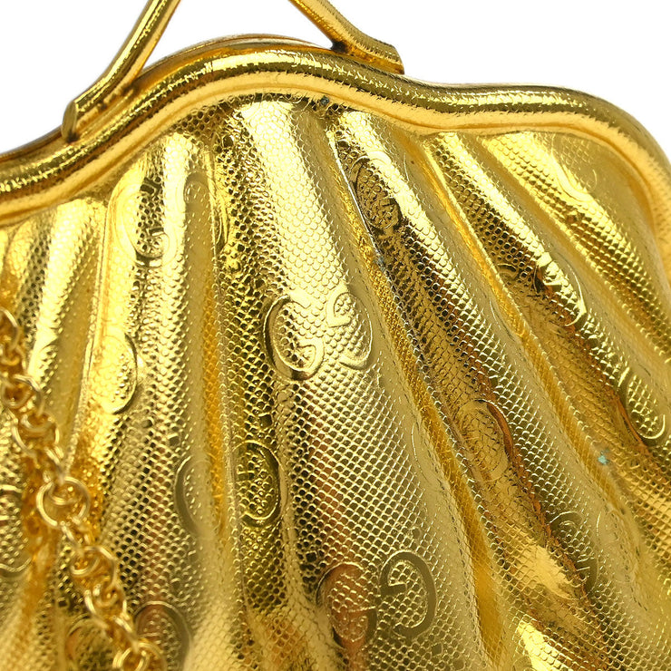 Gucci Gold Metal GG Pouch Chain Shoulder Bag 115941