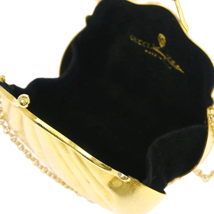 Gucci Gold Metal GG Pouch Chain Shoulder Bag 115941