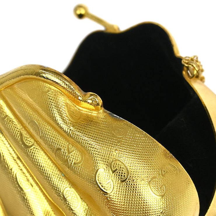 Gucci Gold Metal GG Pouch Chain Shoulder Bag 115941