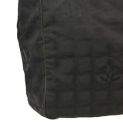 Chanel Black Jacquard Nylon Travel Line Tote Handbag 115945