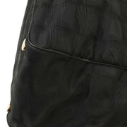 Chanel Black Jacquard Nylon Travel Line Tote Handbag 115945