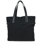 Chanel Black Jacquard Nylon Travel Line Tote Handbag 115946