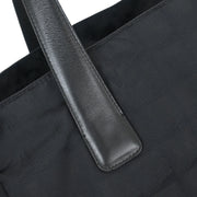 Chanel Black Jacquard Nylon Travel Line Tote Handbag 115946