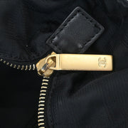 Chanel Black Jacquard Nylon Travel Line Tote Handbag 115946