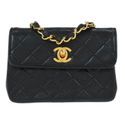 Chanel Black Lambskin Shoulder Bag 115948