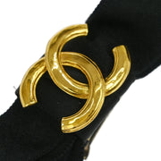 Chanel Bow Hair Barrette Black Satin Hair Accessories 115954
