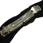 Chanel Bow Hair Barrette Black Satin Hair Accessories 115954