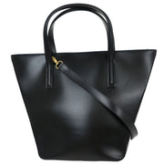 Cartier Black Leather Panthere 2way Tote Handbag C35 115955