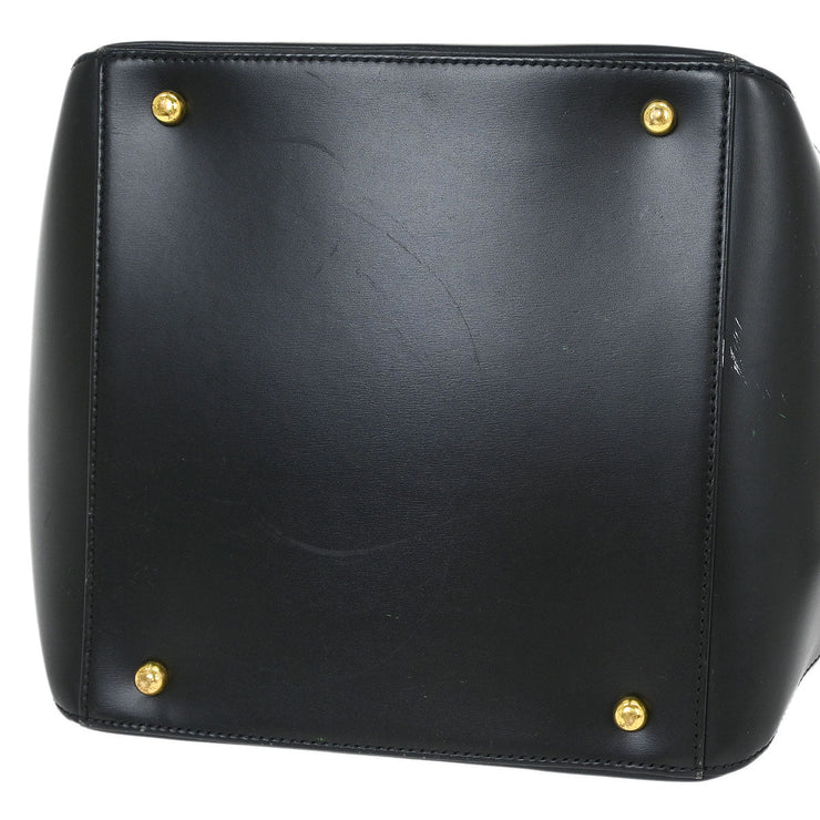 Cartier Black Leather Panthere 2way Tote Handbag C35 115955