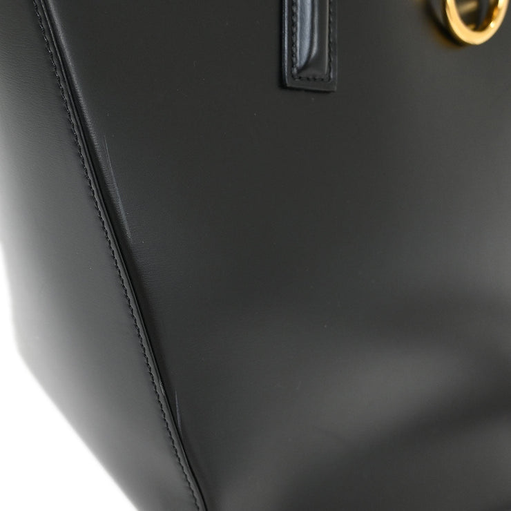 Cartier Black Leather Panthere 2way Tote Handbag C35 115955