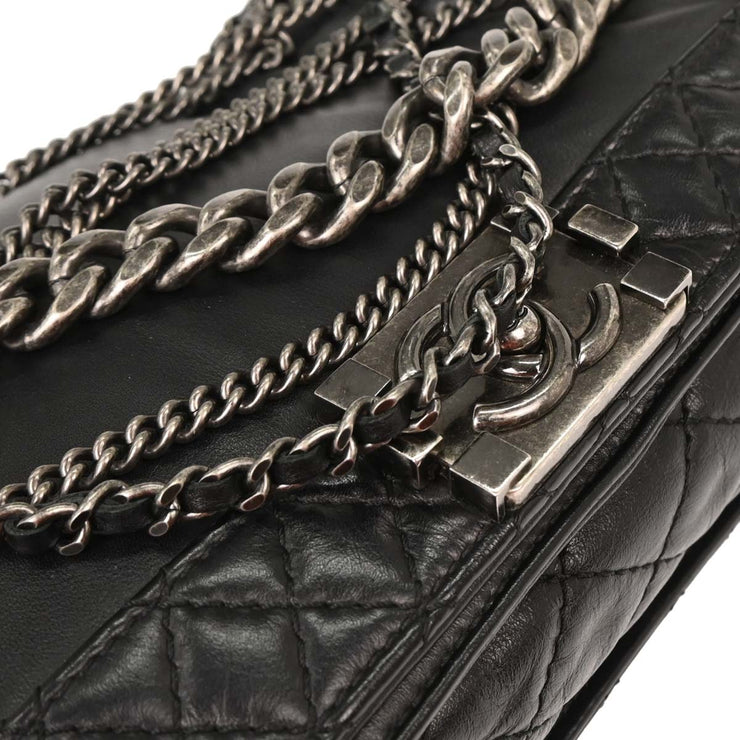 Boy Chanel Black Lambskin Medium Shoulder Bag 115968