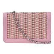 Chanel Pink Lambskin Rhinestone WOC Wallet On Chain 115973