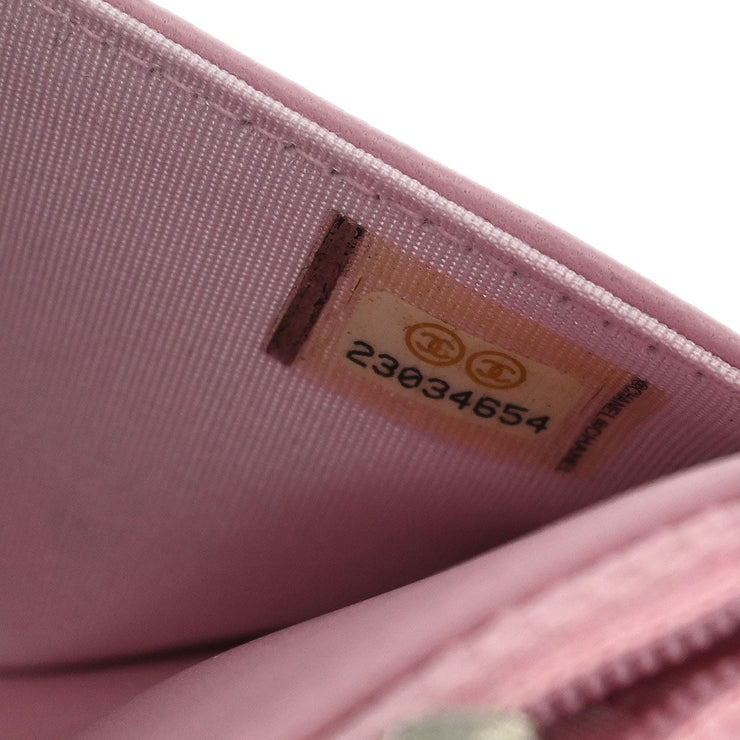 Chanel Pink Lambskin Rhinestone WOC Wallet On Chain 115973