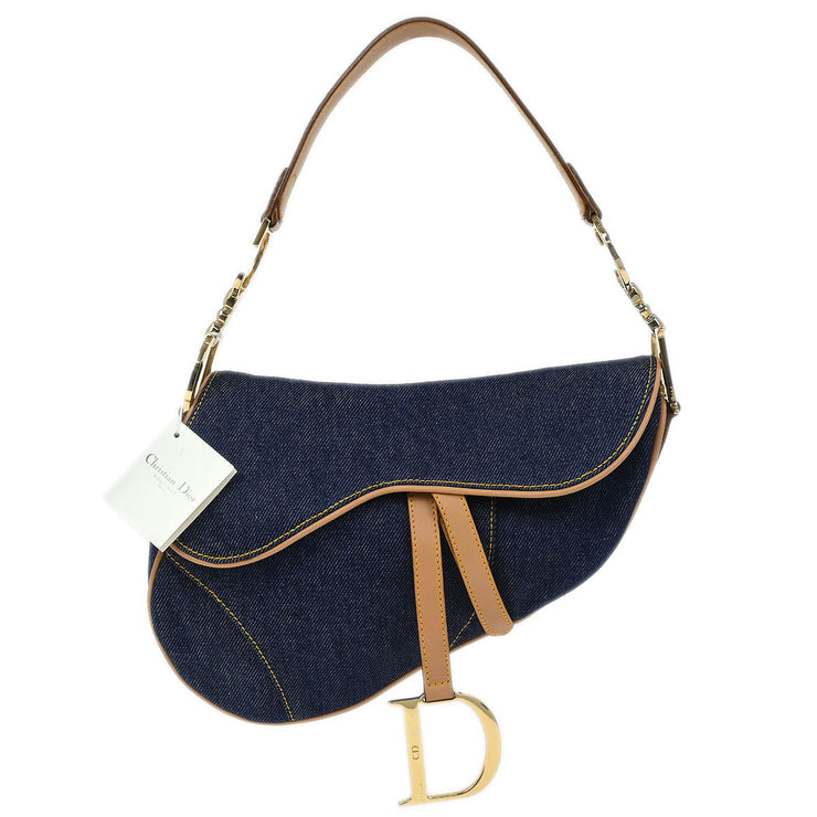 Christian Dior Indigo Denim Saddle Handbag RU0010 115985