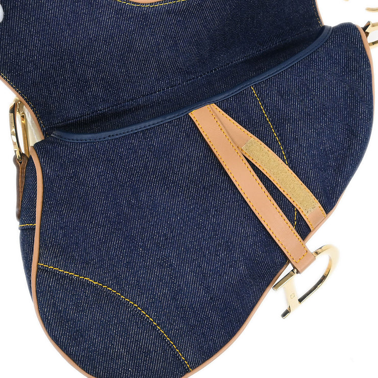 Christian Dior Indigo Denim Saddle Handbag RU0010 115985