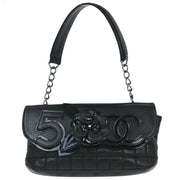 Chanel Black Lambskin No.5 Choco Bar Shoulder Bag 115987