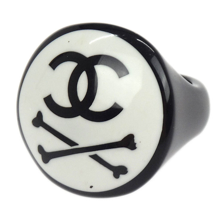 Chanel Ring Black Acrylic #53 03P 115991