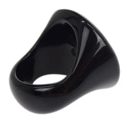 Chanel Ring Black Acrylic #53 03P 115991